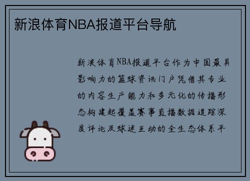 新浪体育NBA报道平台导航
